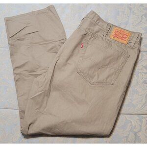 Levi's 559 Jeans Mens 44x30.5 Relaxed Straight Brown Khaki Denim Workwear Pants